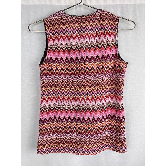Vintage RQT Top Y2K Babydoll Tank Hippie Colorful Retro Boho Festival Groovy - Picture 3 of 5